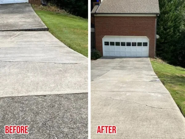 Concrete leveling before after East Brainerd