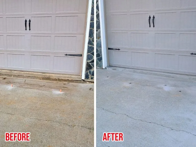Concrete lifting before after Mooresville AL